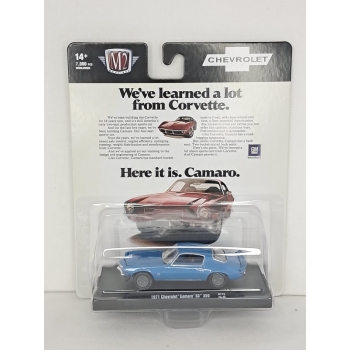 M2 Machines 1:64 Chevrolet Camaro SS 350 1971 blue